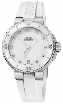 Buy this new Oris Aquis Date Diamonds 36mm 01 733 7652 4191-07 4 18 31 ladies watch for the discount price of £1,045.00. UK Retailer.